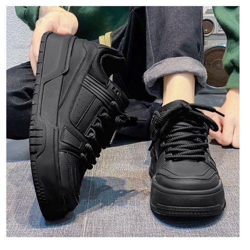 BLWOENS Fashion Lace Up Sneakers Men's Shoes-Black