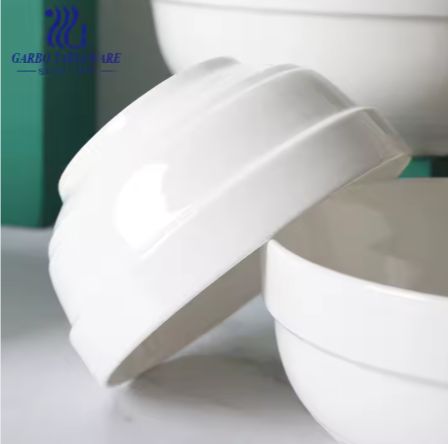 Ceramic Mixing Bowl Porcelain White Bowl for Kitchen, Soup, Salad, Pho, Pasta, Ramen, Popcorn