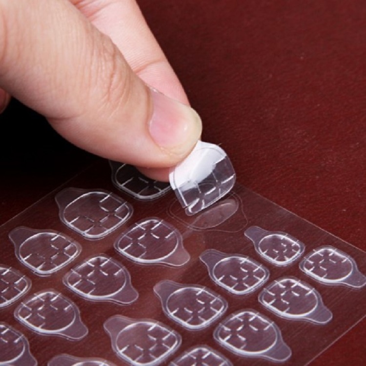 24 Sheets Double Side Glue Nail Sticker for Press on Nails,Waterproof Breathable False Nail Tips Jelly Adhesive Tabs Nail Glue 1