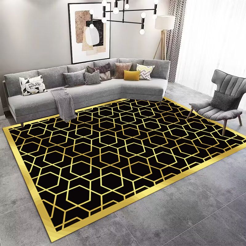 NEW Golden diamond velvet living room carpet Sofa, coffee table, carpet Bedroom and study blanket, anti slip floor mat