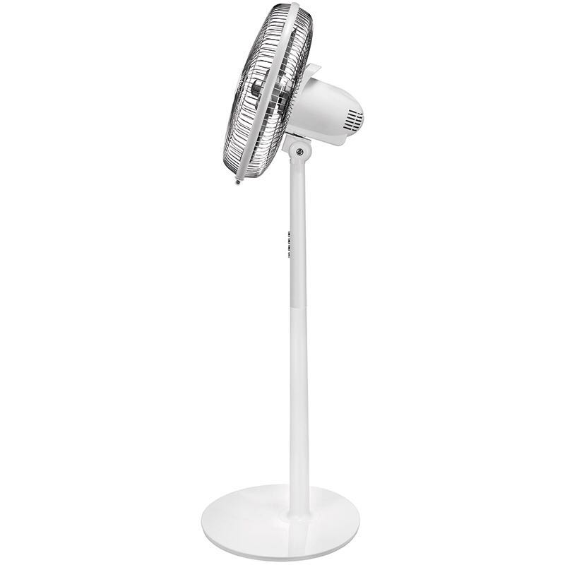 UNOLD 16'' 3-Speed Oscillating 5-Blades Standing Pedestal Fan Silverline White 86820