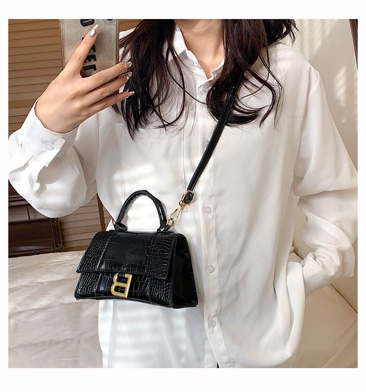 Women's urban simple commuter hand hourglass bag personality fashion flip shoulder crossbody bag JXJ&2001