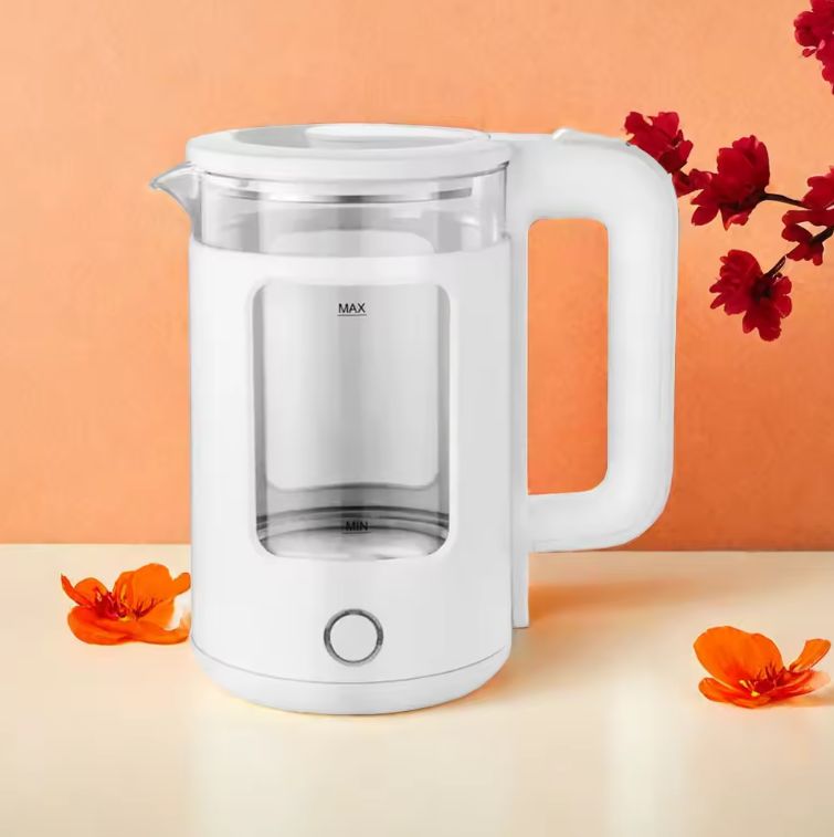 GR High-quality Glass Double Wall LED Design Electric 1500W 2.3L Household Kettle. Model: GR-62078