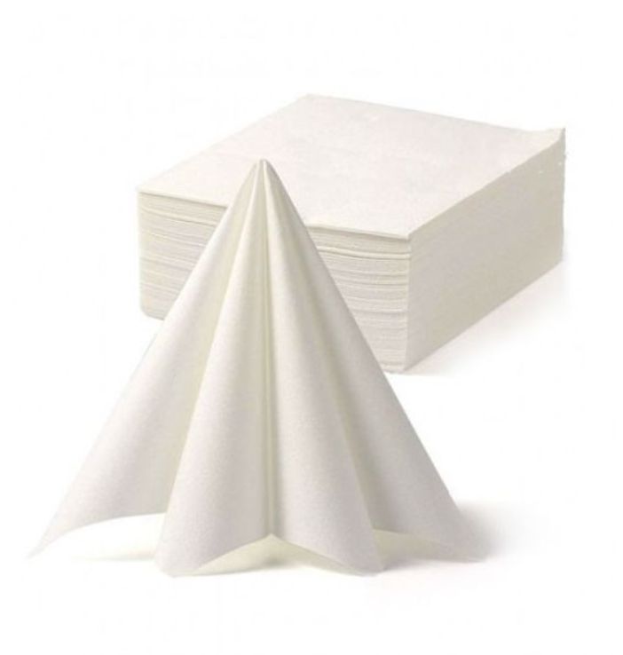 PRIDE Specially Soft and Super Absorbent White Extractable Tissue Napkins - 300 x 300mm 1 Ply