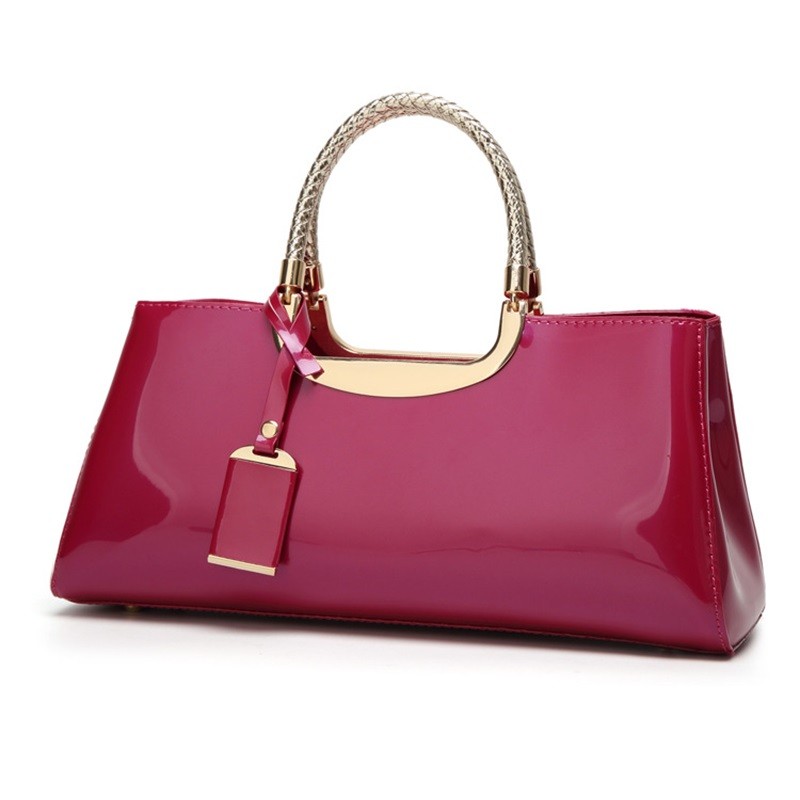 Arsmundi Luxury Handbags Women Bags Designer Fashion Patent Leather Elegant Hand