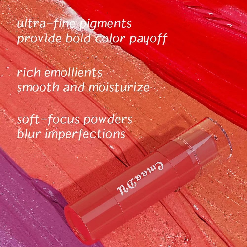 CmaaDu  Lipstick Eye shadow Powder blusher 3way  3in1 Makeup colour stick for cheeks and lips&eyeshaow Long Lasting Velvet Liquid Lipstick   Sexy Lip Tint