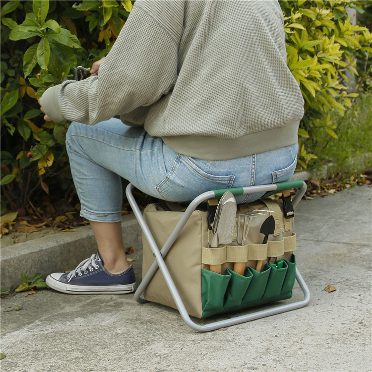 Removable Garden Tool Folding Stool Garden Tool Storage Bag Garden Stool Multi-function Fishing Stool