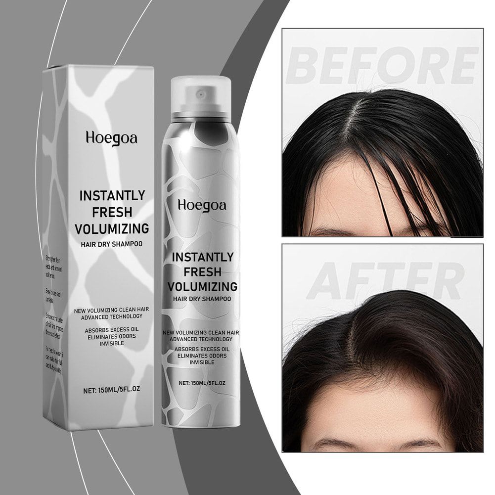 Hoegoa Fluffy Volumising Hair Spray Hair Thickening Freshing Oil Control Frizz Treatment Firm Hold No Wash Dry Hair Spray