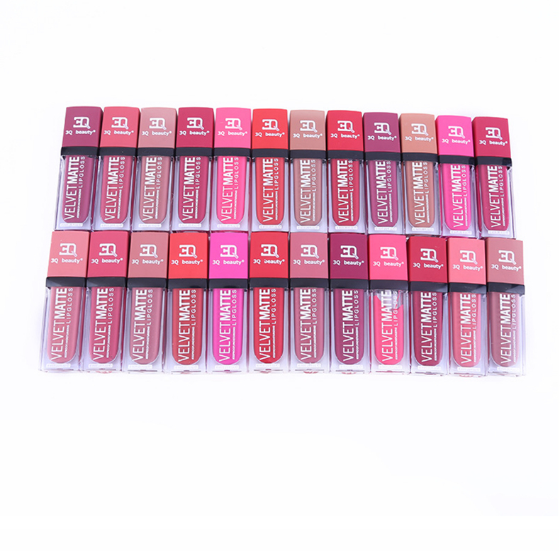 LP-8980 Waterproof Long Lasting 24 Colors lipstick Set Matte Lip Gloss Durable Liquid Lipgloss Set, 48PCS/BOX
