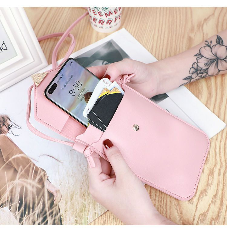 Women's black blue gray small bags CRRshop free shipping female new fashion trend Mobile Phone Bag Women's Fashion Mini Versatile Student Crossbody Bag Women's Bag Cover Lightweight Dual Purpose Mobile Phone Case ladies leather latch vertical square shape bag