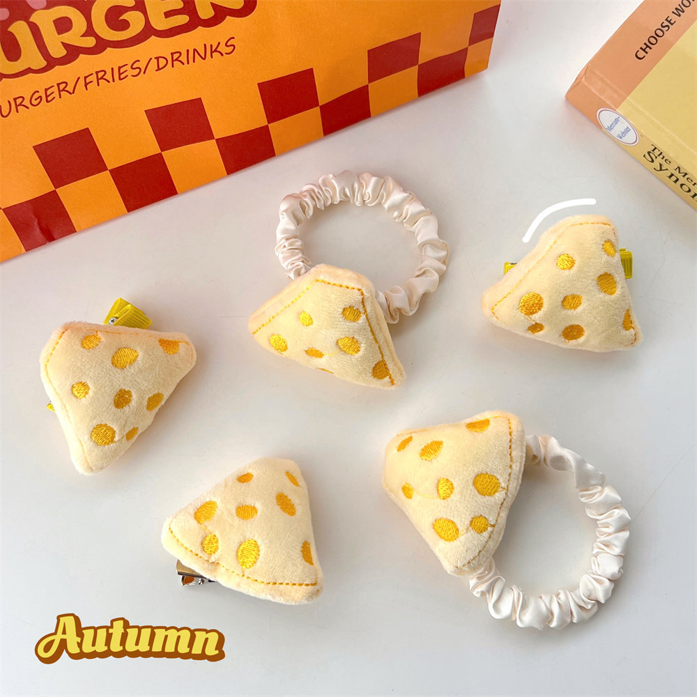 FQ1225 Women's Cute Cheese Cheese Brooch Hairpin Hair Cord Hair Ornament