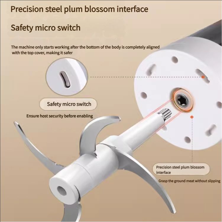Watson -Household meat grinder stainless steel glass multi-function vegetable stuffing machine garlic mincer food processor