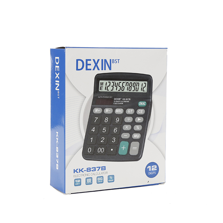 Professional Scientific Calculator LCD Display 12-Digit Solar Office Desktop Calculator Electronic Calculator Multifunction Office Tool