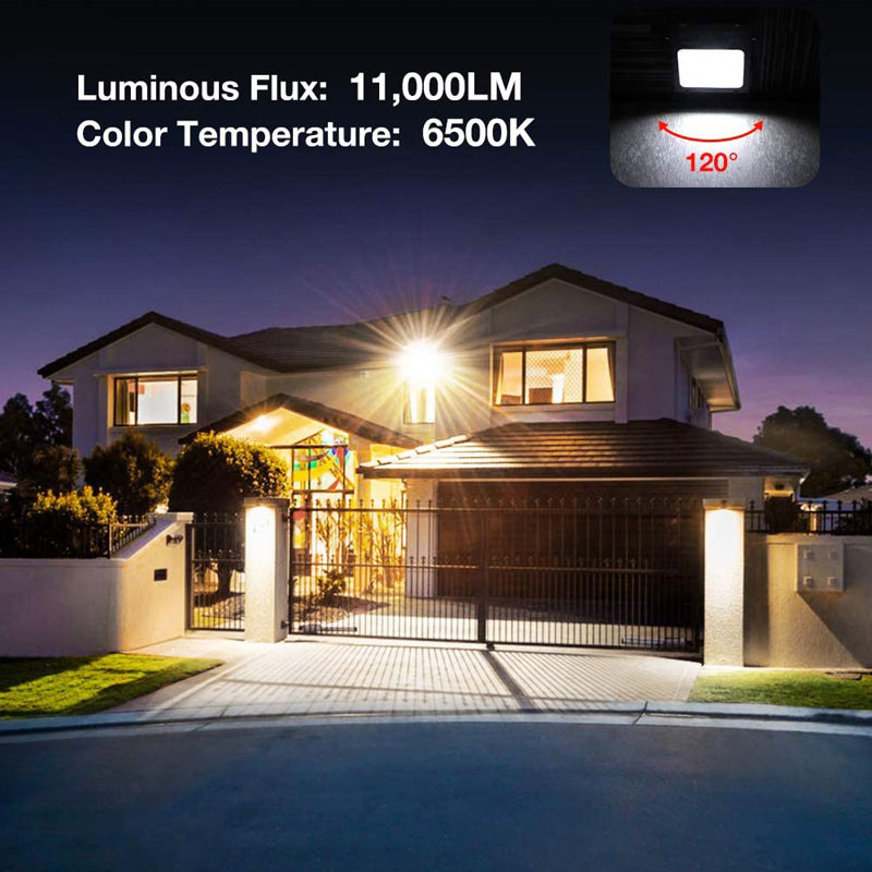 Cozy Cottage Flood Light Outdoor 100W LED Flood Light Plug in, LED Work Light  IP66 Waterproof Outside Security Light 6000K Daylight White Floodlight for Yard, Garden, Playground