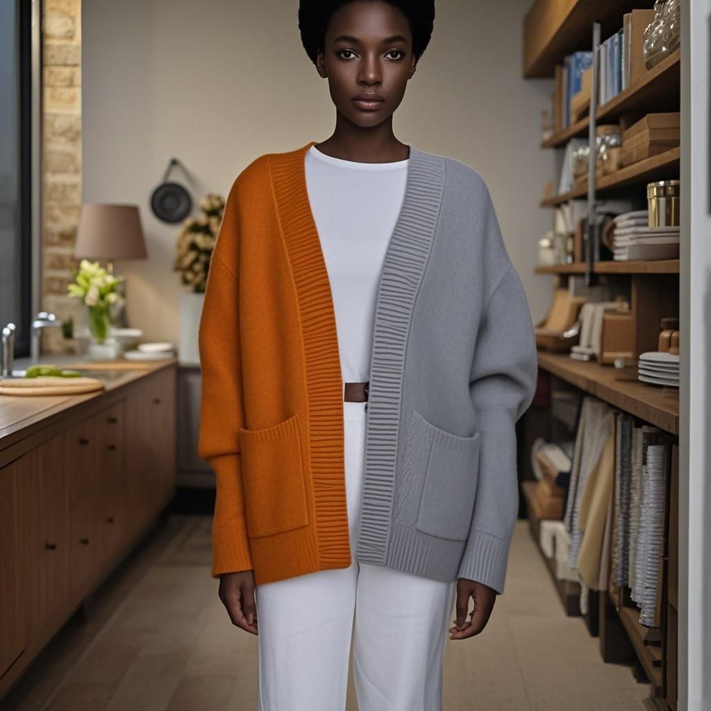 Wool knit Sweater Round Women's Sweater