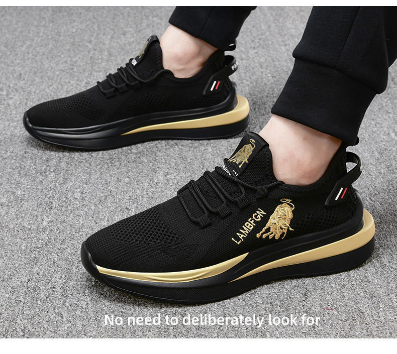 Men's Running Sneakers Breathable Non-Slip Wear-Resistant Casual Shoes