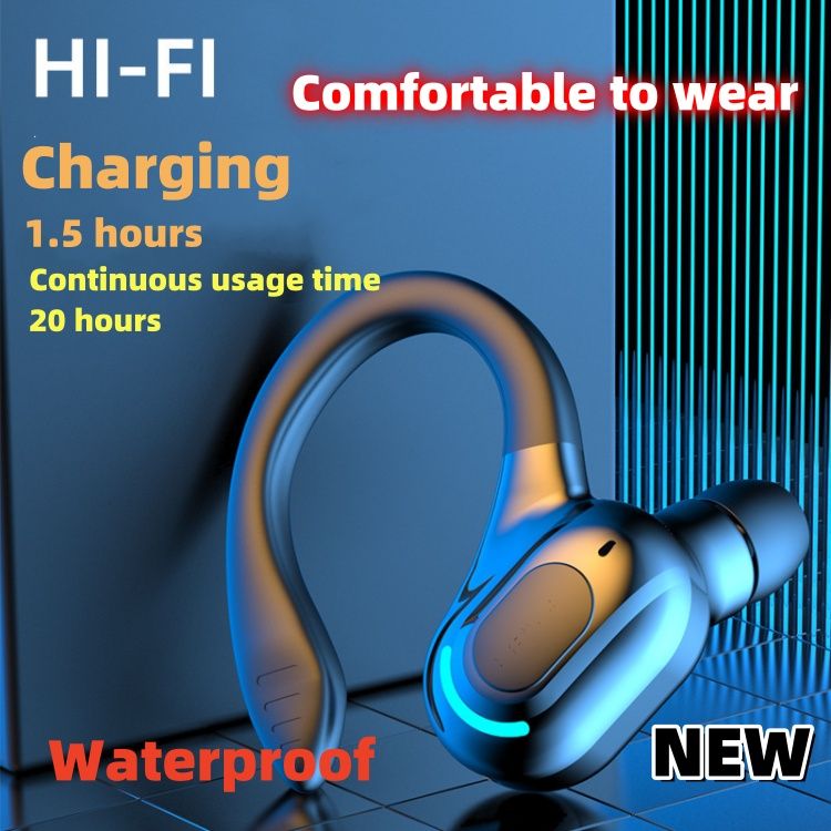New wireless Commerce F8 Bluetooth earphones Single ear hanging type Running motion Listening to music Earplugs In ear stereo CRRSHOP bluetooth headset stereo earphones