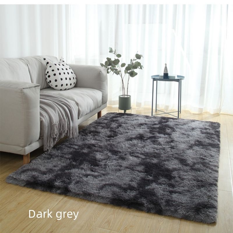 80*160cm,80*200cm,100*200cm Tie dyed solid color long hair living room carpet CRRSHOP minimalist bedroom sofa coffee table carpet