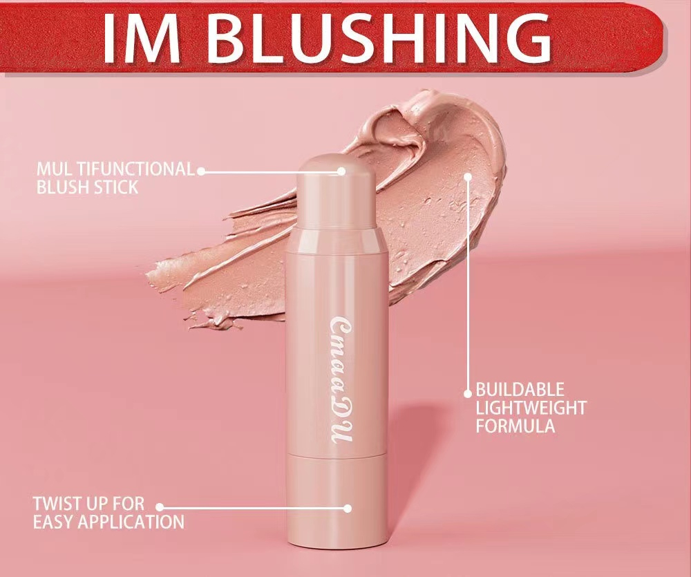 CmaaDu  Lipstick Eye shadow Powder blusher 3way  3in1 Makeup colour stick for cheeks and lips&eyeshaow Long Lasting Velvet Liquid Lipstick   Sexy Lip Tint