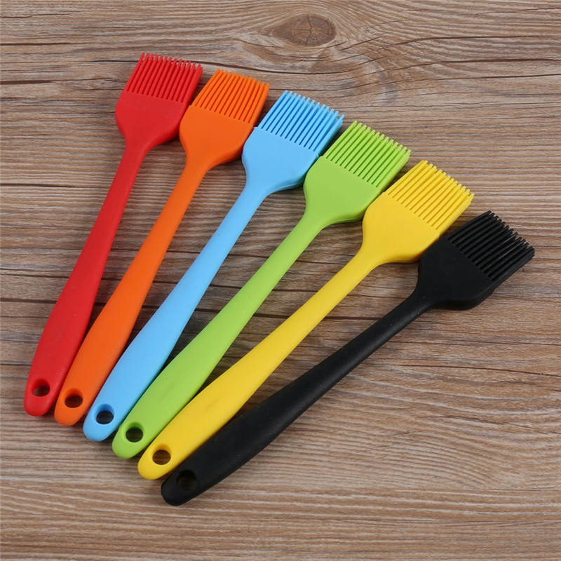1PC Silicone Basting Pastry Brush Oil Brushes For Cake Butter Kitchen Barbecue Brush Random Color