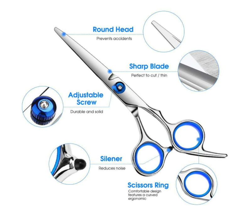 Hairdressing Scissors 6 Inch Hair Scissors Professional Hairdressing Scissors Cutting Thinning Scissors Barber Shear Accessories