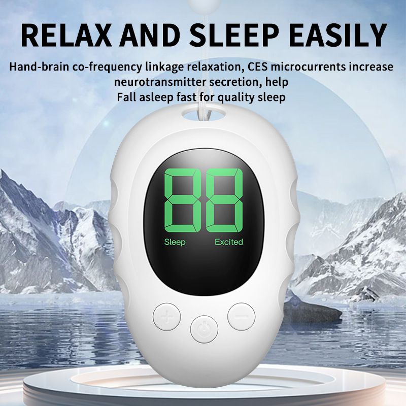 New Microcurrent Sleep Aid Device Handheld Pulse Sleep Instrument for Insomnia Relief Deep Sleep Improvement
