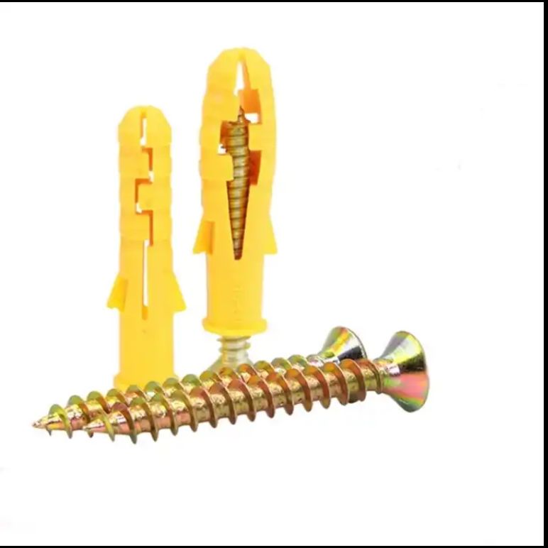 Fasteners Fish shape Plastic Expansion/Small Yellow Fish Plastic Expansion Anchor Wall Plug