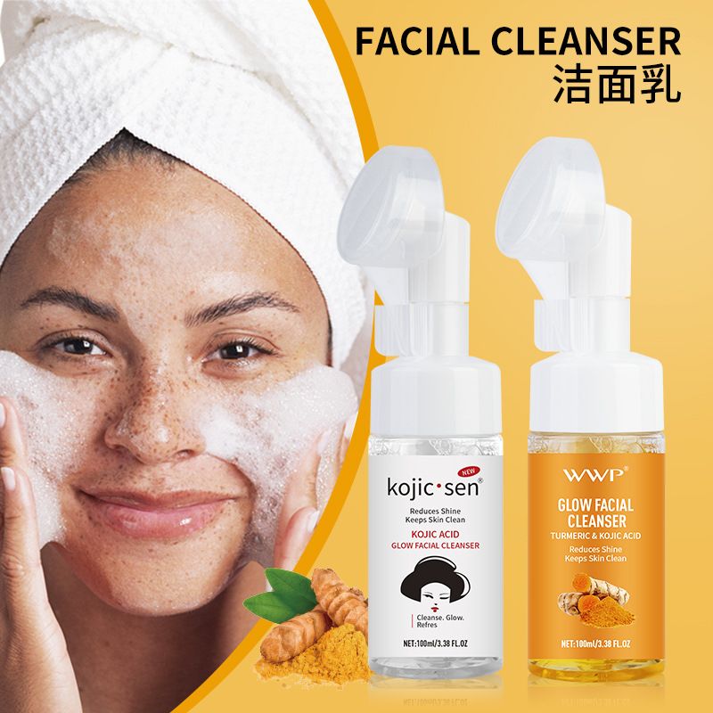 Facial Cleansing Kojic Acid Turmeric Cleansing Mousse TK Deep Cleansing Milk Deep Cleansing Bubble Makeup Remover Cleanser