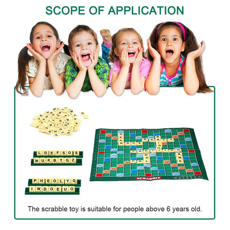 Unisex Scrabble Board Game Family Kids Adults Educational Toy Puzzle Game Toy Christmas gifts