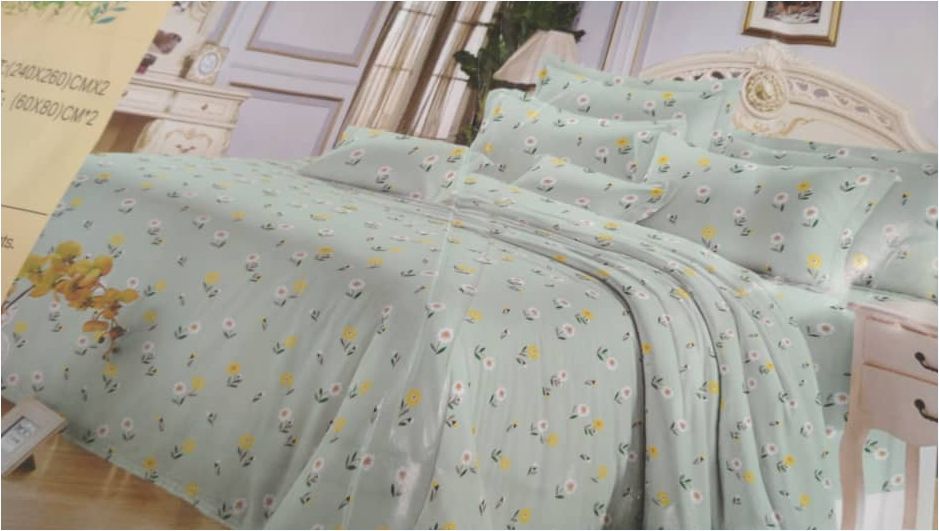 Fashionable Design 100% Polyester Cotton Printed Fabric 2 Pieces Bed Sheet 2 Pieces Pillow Cases Set 190cmx230cm
