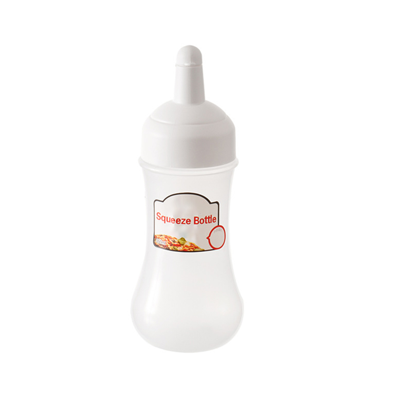 1533 Transparent Plastic Squeeze Sauce Bottle with Lids for Ketchup Salad Dressing Sauce Bottle Large Capacity Leakproof 
