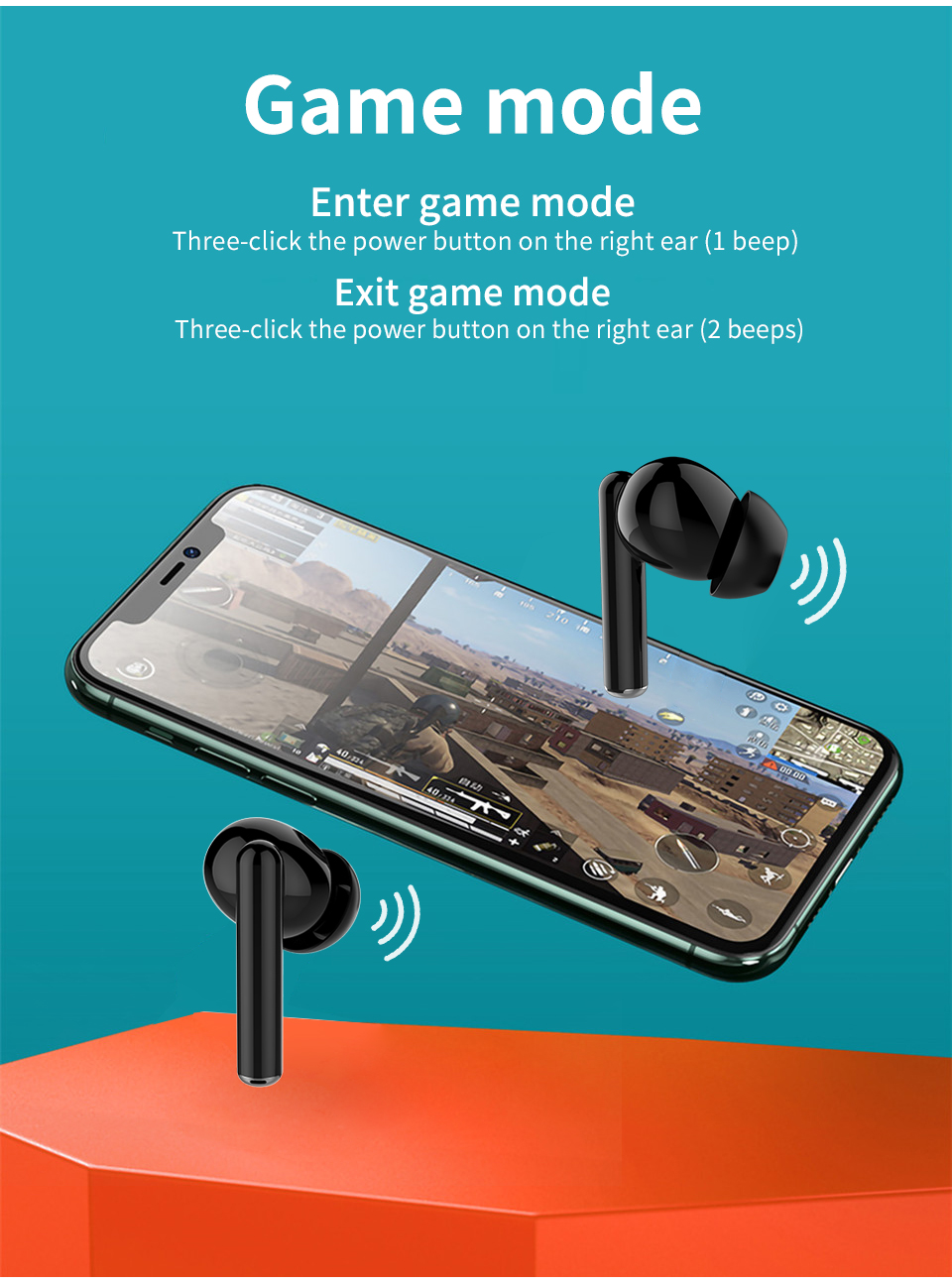Wireless Earphones IPRO K1Pro Sports In-Ear TWS Earbuds HD Stereo For Xiaomi fone auriculares Headphone Black