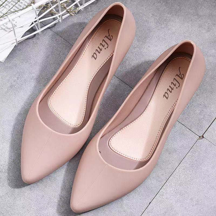 Pointed Single Shoes Wedge Heel Ladies Shoes Casual Work Peas Shoes Wear-resistant Women's Shoes