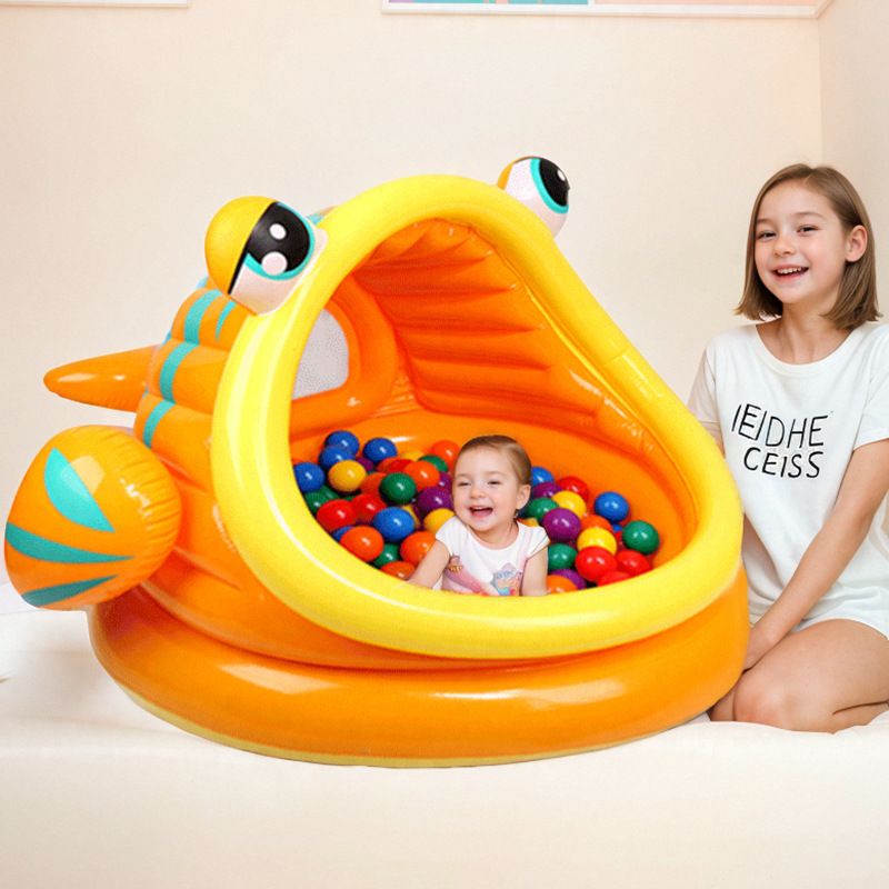 Children's ocean ball pool inflatable castle baby swimming pool fence indoor wave pool home baby toy shark