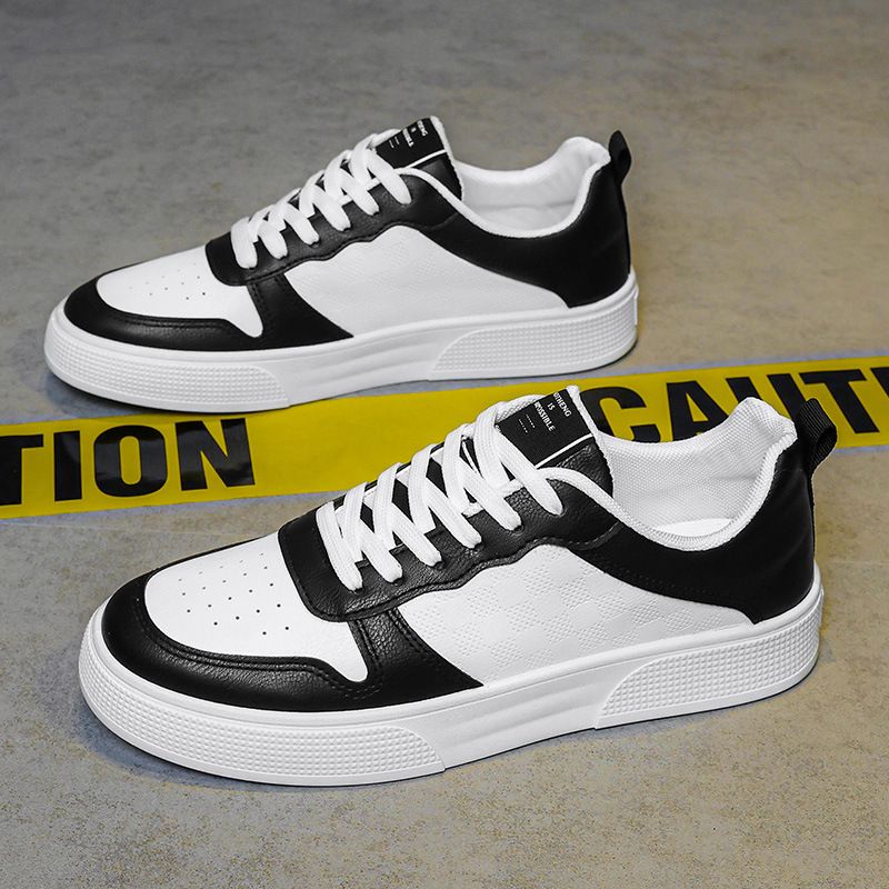 Men's shoes summer style breathable leather white shoes trend sports casual shoes men low top brand board shoes men BT88