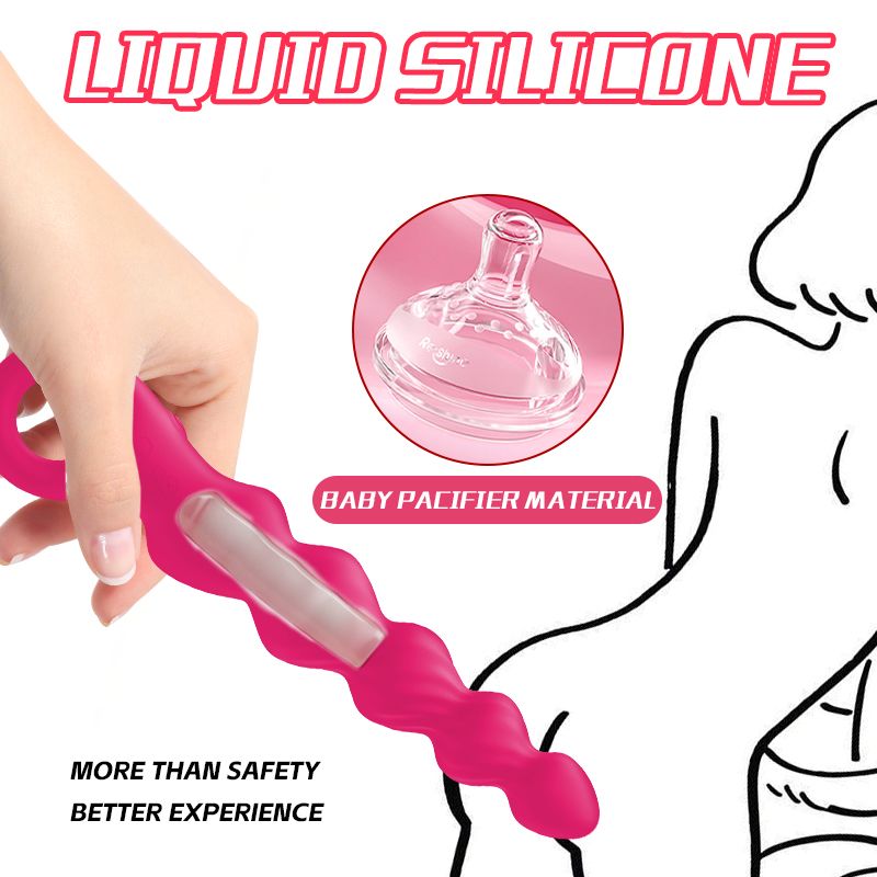 YY810 Anal Beads Sex Toys for Men, Anal Vibrator with Pull Ring Design Adult Toys Prostate Massager with 2 Powerful Motors & 12 Vibrating Modes, Male Sex Toys Dildo Anal Butt Plug for Men Women Couples