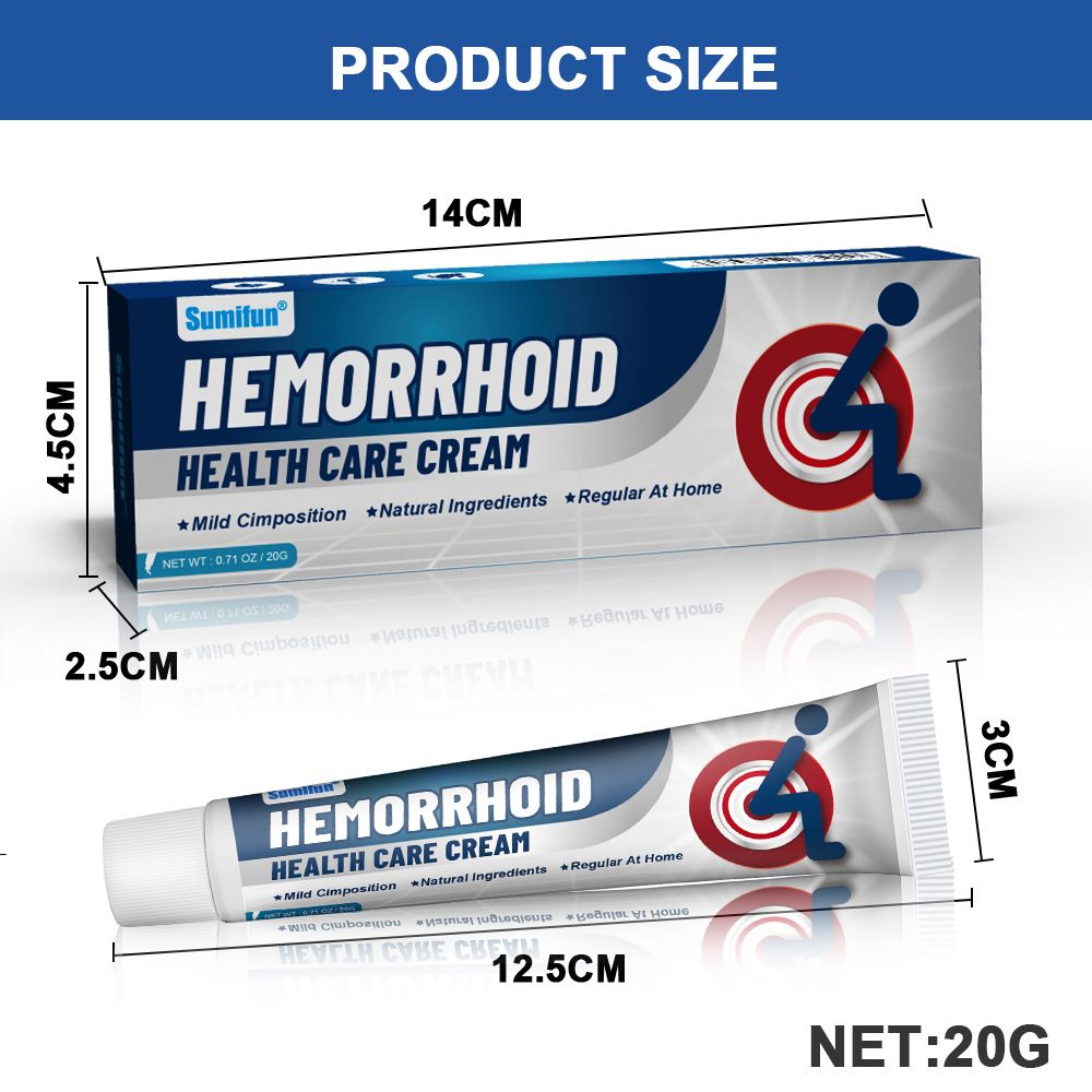Sumifun Hemorrhoid Care Cream, Natural Herbal Piles Ointment, External & Internal Hemorrhoid Treatment with Applicator, Soothes Pain, Itching, Swelling & Anal Fissure
K10187
