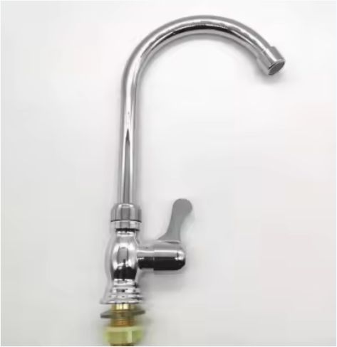  Steel Kitchen Faucet- Polished Kitchen Faucets Zinc alloy Body Faucet Straight Handle Sink Taps

