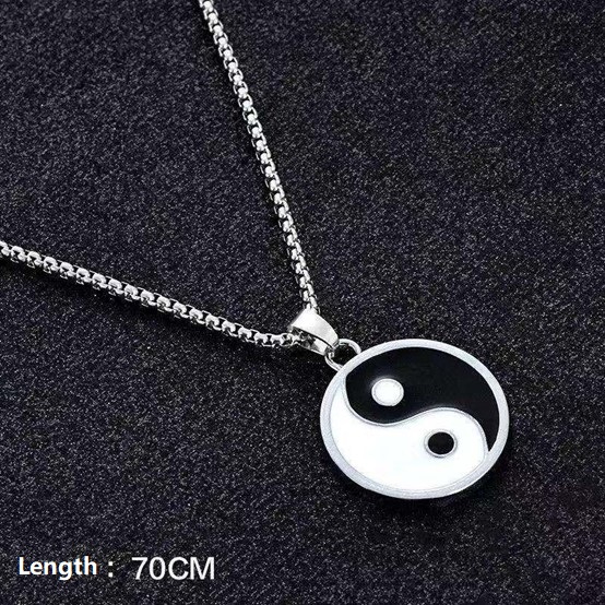  Chinese  Yin and Yang  five elements Gossip compass pendant necklace for the boy and girl Retro necklace