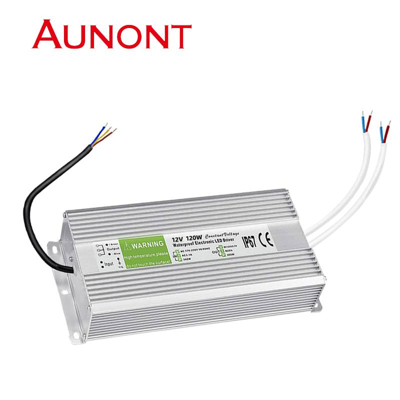 AUNONT LED Aluminum Shell Waterproof Power Supply 12V120W Project Waterproof Switching power Supply Municipal Lighting Landscape Lighting Power Supply