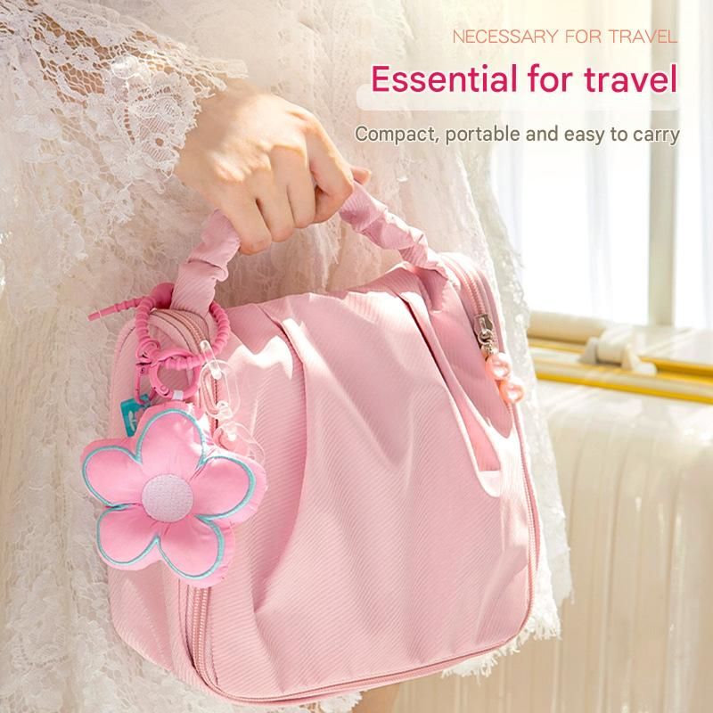 Cloud Shaped Cosmetic Bag for Women, Large Capacity Luxury Portable Travel Toiletry Bag, Elegant Makeup Brush Storage Organizer Wash Bag
