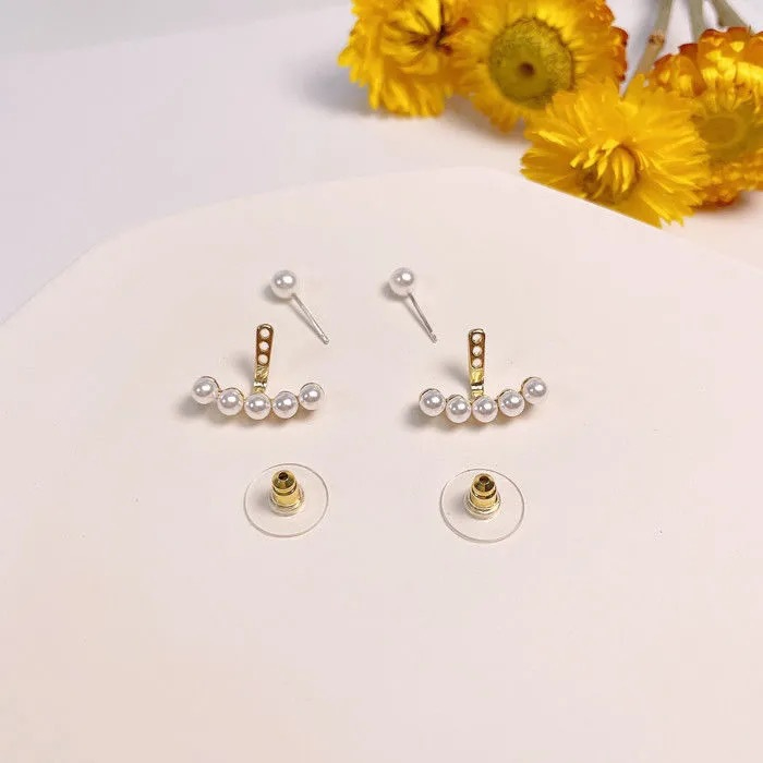 H165 Women's Simple Pearl Hanging Earrings Jewelry Gift