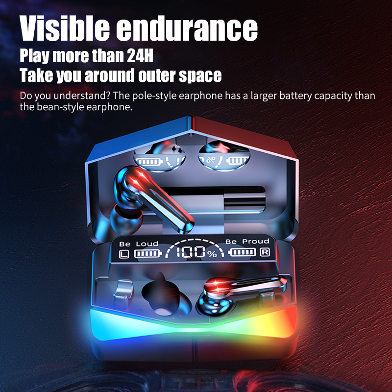 Game/music mode Low-Latency Bluetooth Earphones TWS 5.1 Wireless Microphone Touch Control