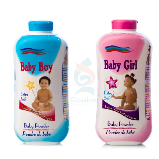 6PCS Ghandour Cosmetics Baby Girl/Baby Girl Powder(Pink) 50g