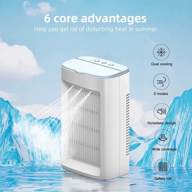 Air Cooler Multifunction Mini Fan USB Electric Fan Water Spray Mist Portable Fan Air Conditioner Humidifier Fan For Home