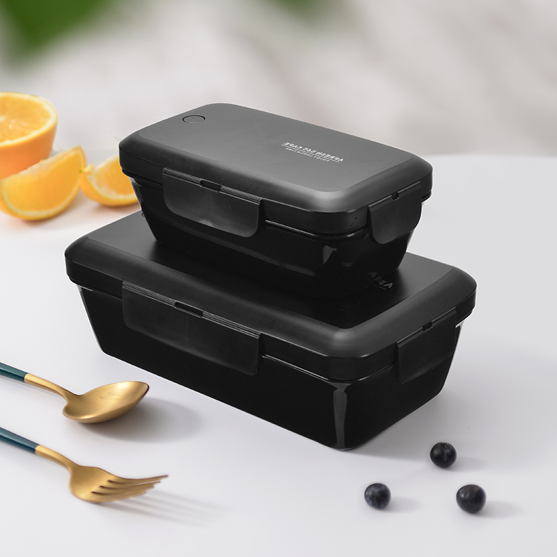 Microwave Heated Bento Box, Leak Proof Lunch Box, On-the-Go Meal Fruit Snack Packing Container