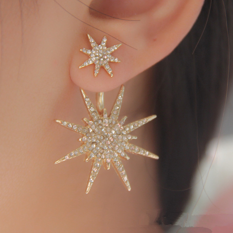 ladies snowflake earrings rhinestone snowflake pendant earrings christmas thanksgiving holiday party jewelry girls' ones