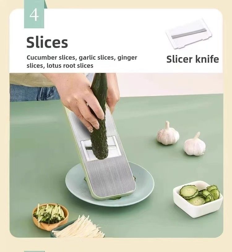 Multifunctional Vegetable Slicer knife, Chopper with 5 Interchangeable Blades,Vegetable cutter chopper
