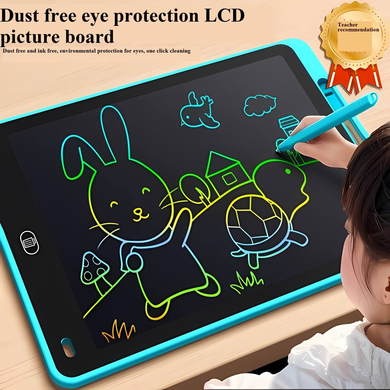 Children’s LCD Writing Tablet, Erasable Electronic Graffiti Board, Home Handwriting Drawing Pad, Non-Toxic Reusable Kids Educational Toy, Portable Toddler Doodle Board for Cross-Border Sale