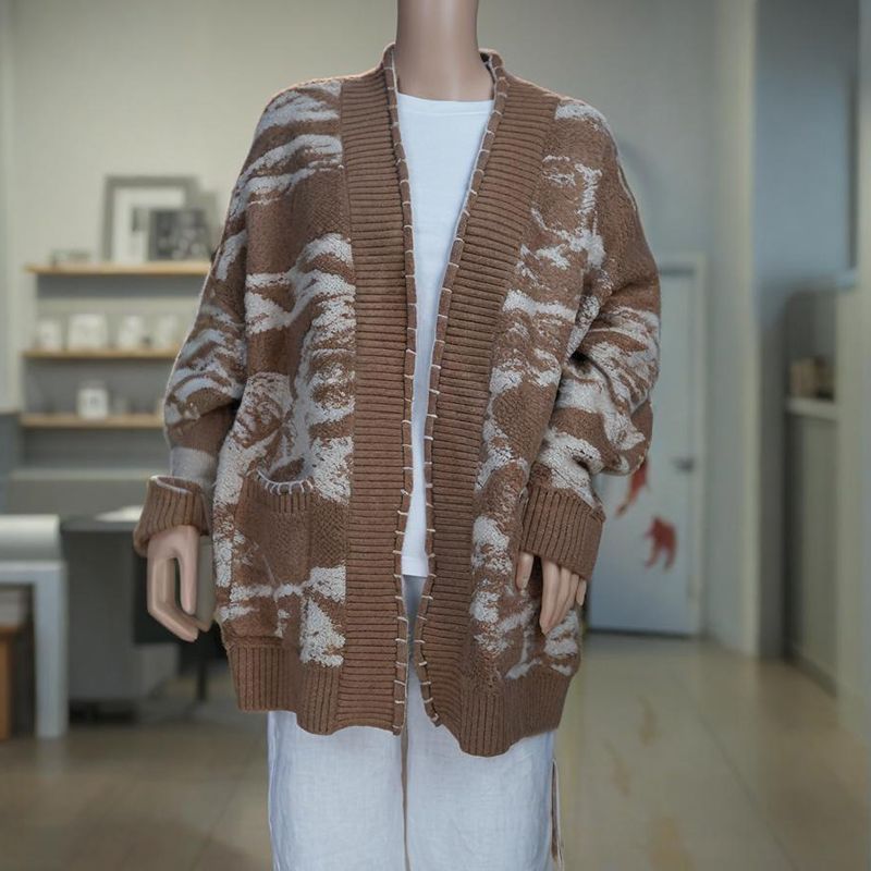 Wool knit Sweater Round Women's Sweater